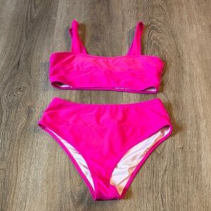 SHEIN- Vibrant Pink Women's Swim Set- size small